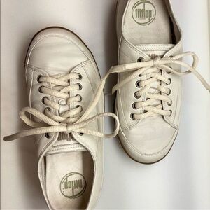 FITFLOP Vintage Sneakers 114-089 Ivory Supertone Trainer Women's 👟sz 5